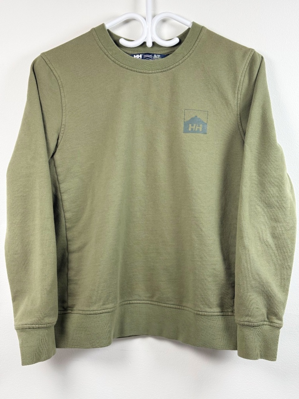 Helly Hansen Creneck sweatshirt men size Small kaki green